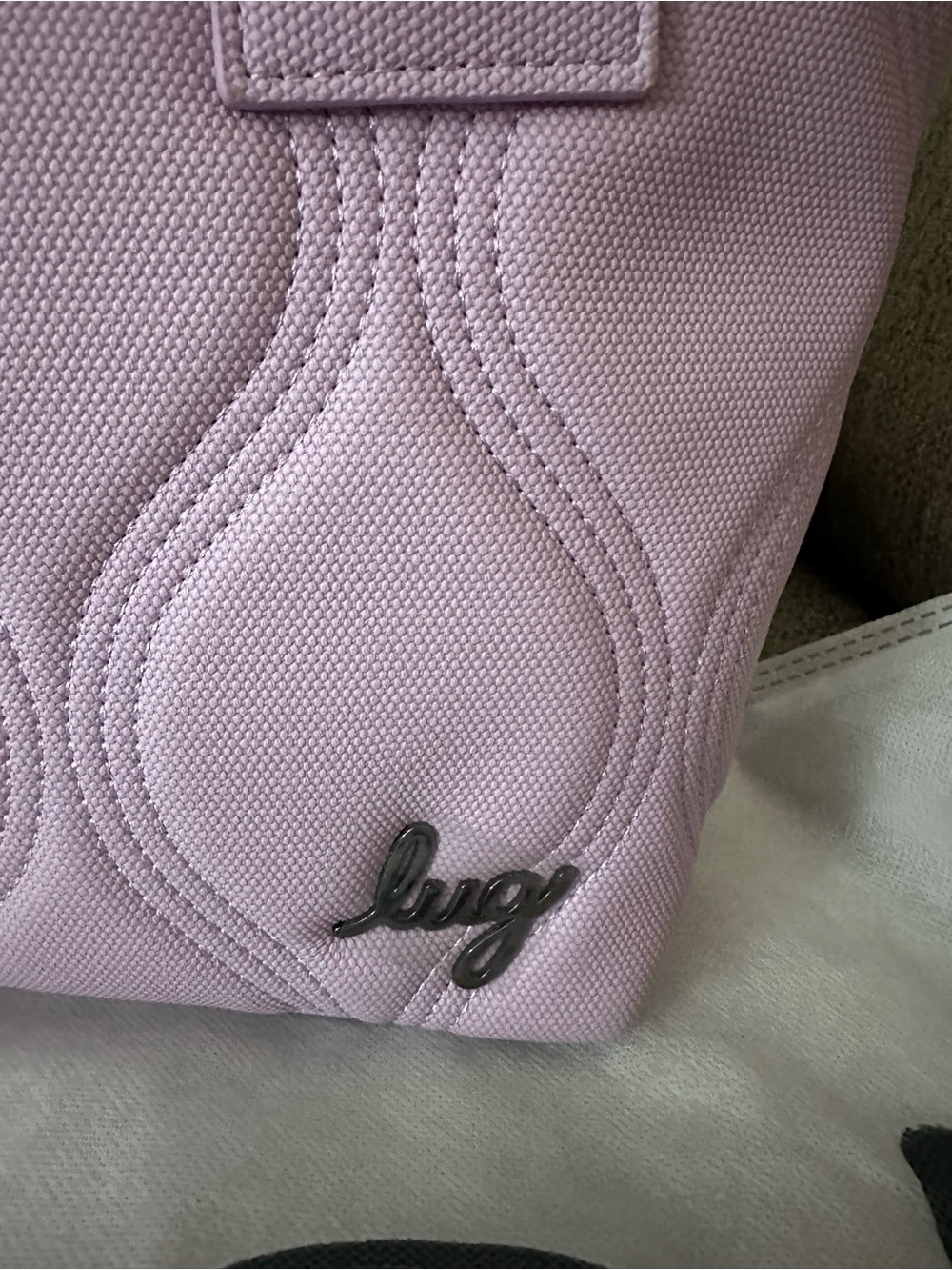 lug Alto Matte Luxe Sugar Plum Quilted Convertible Tote Crossbody NWT $119 MSRP - Picture 6 of 16